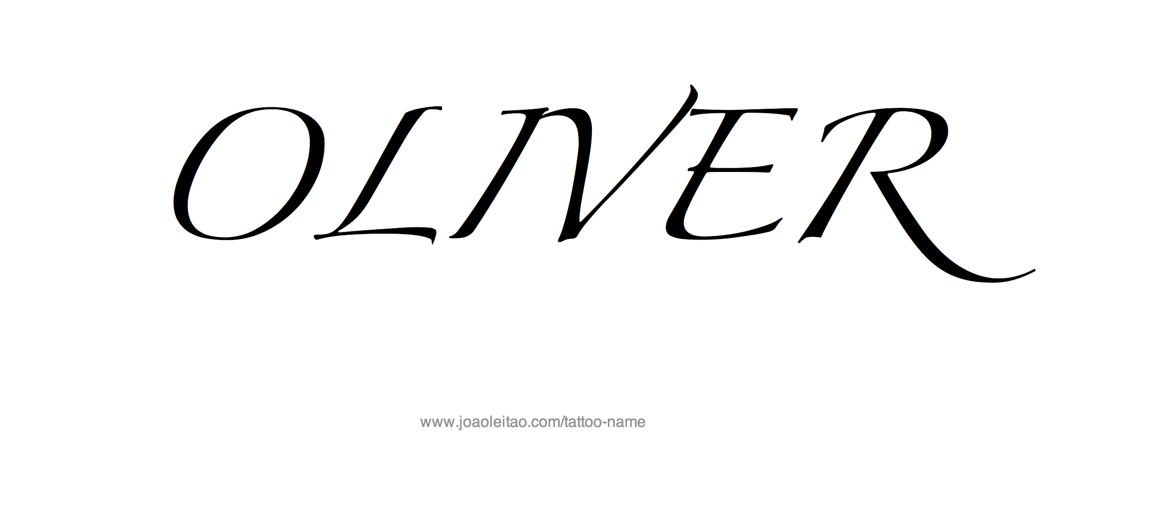 Oliver Name Tattoo Designs